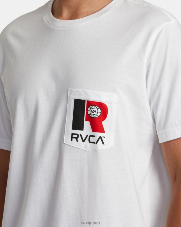 衣類 TP8J645 白 RVCA 男性 物流ポケットTシャツ