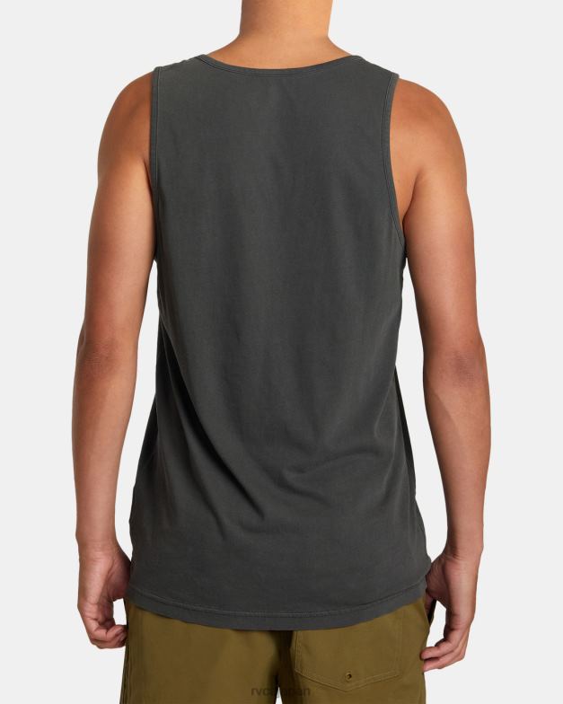 衣類 TP8J663 海賊黒 RVCA 男性 PTCピグメントタンクTシャツ