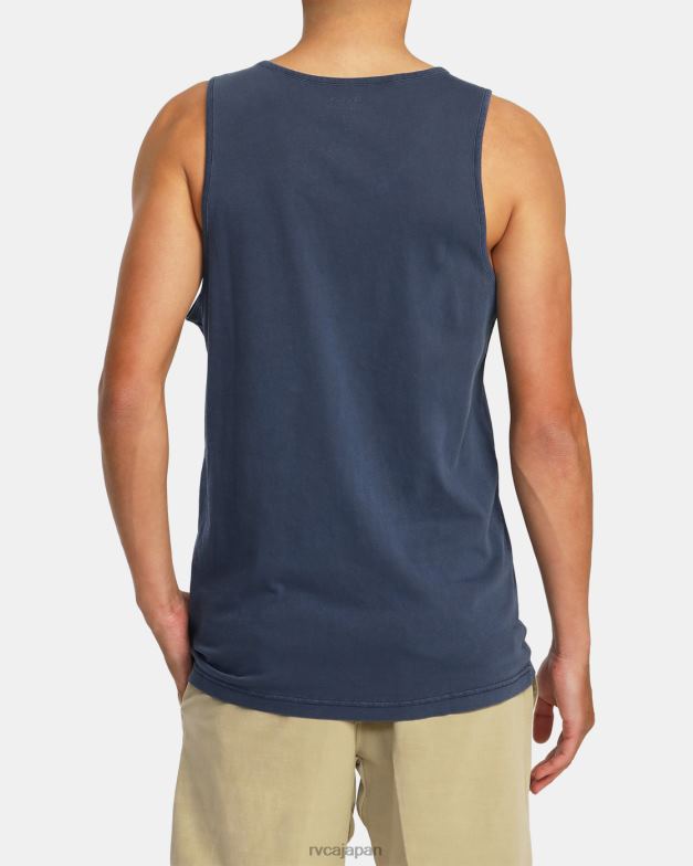 衣類 TP8J673 ムーディーブルー RVCA 男性 PTCピグメントタンクTシャツ