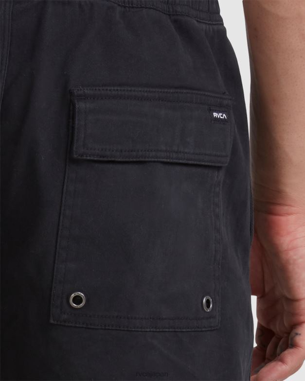 衣類 TP8J691 黒 RVCA 男性 エスケープ弾性ウエストウォークショーツ 17