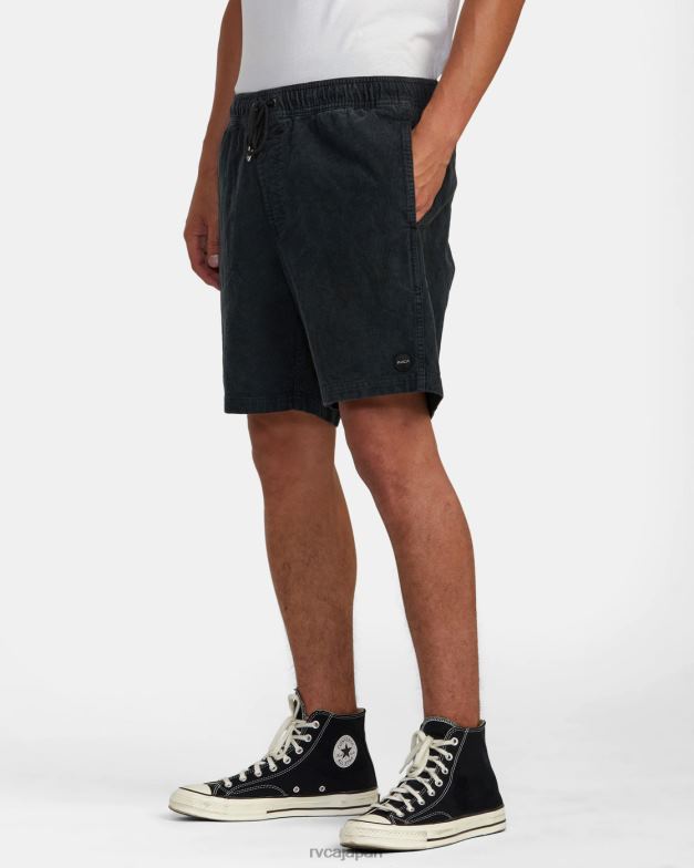 衣類 TP8J693 黒 RVCA 男性 エスケープ エラスティック ウエスト コーデュロイ ショーツ 17