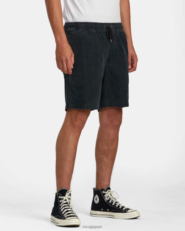 衣類 TP8J693 黒 RVCA 男性 エスケープ エラスティック ウエスト コーデュロイ ショーツ 17