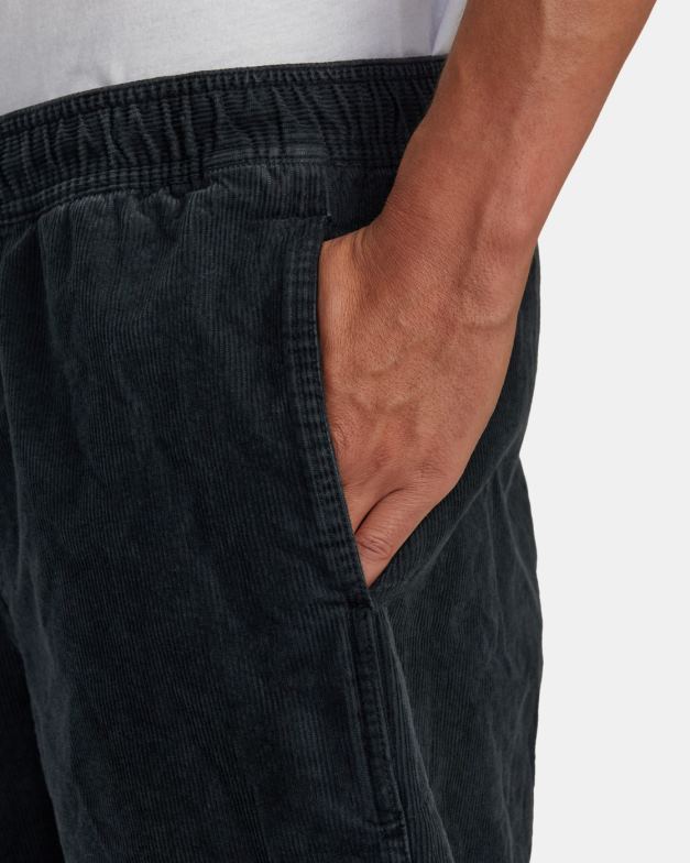 衣類 TP8J693 黒 RVCA 男性 エスケープ エラスティック ウエスト コーデュロイ ショーツ 17