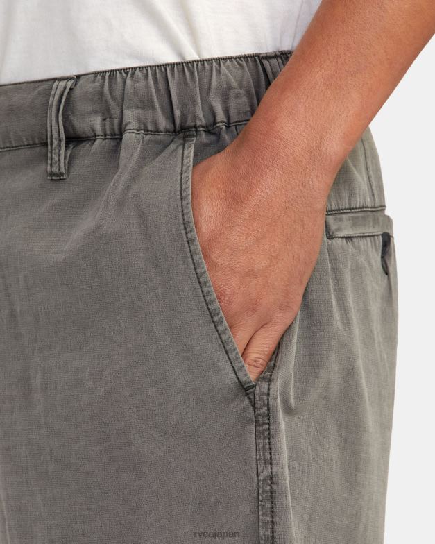 衣類 TP8J708 海賊黒 RVCA 男性 オールタイム コースタル リンスド ハイブリッド 19 ショーツ