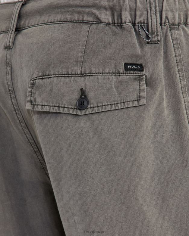 衣類 TP8J708 海賊黒 RVCA 男性 オールタイム コースタル リンスド ハイブリッド 19 ショーツ