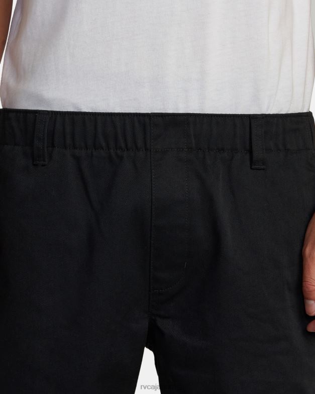 衣類 TP8J733 黒 RVCA 男性 リセッションコレクション アメリカーナ エラスティック 20 ショーツ