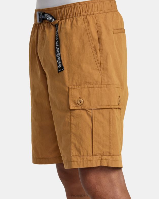 衣類 TP8J74 キャメル RVCA 男性 シビック ユーティリティ 18 エラスティック ショーツ