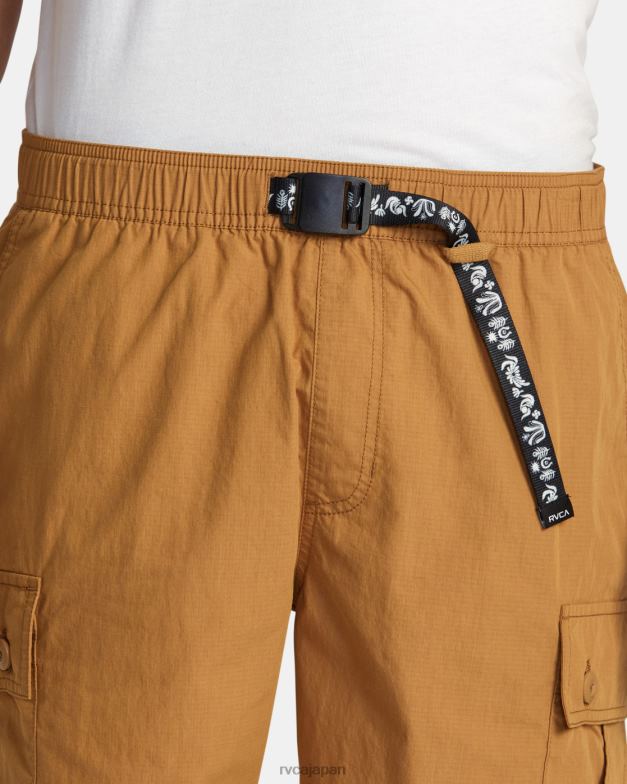 衣類 TP8J74 キャメル RVCA 男性 シビック ユーティリティ 18 エラスティック ショーツ
