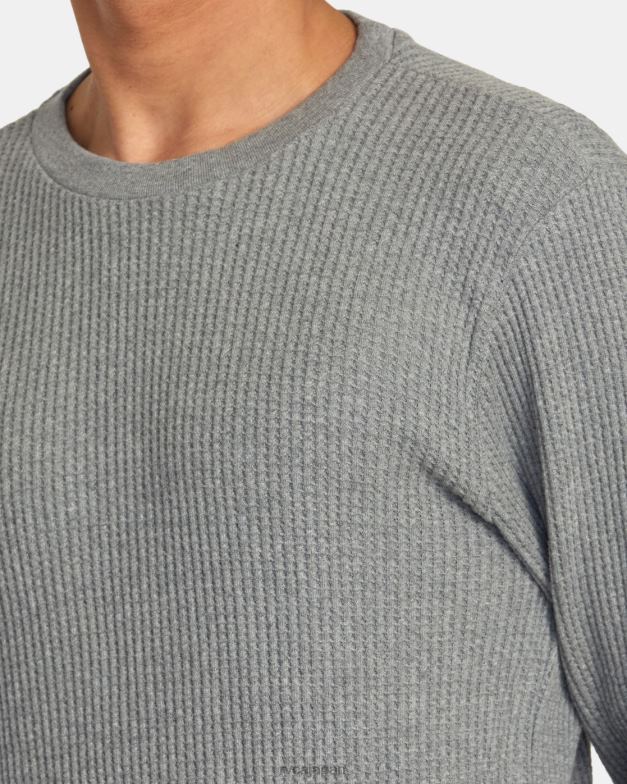 衣類 TP8J777 グレーノイズ RVCA 男性 日勤長袖サーマルシャツ