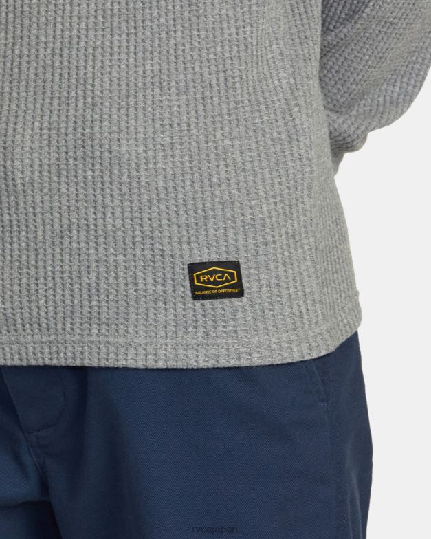 衣類 TP8J777 グレーノイズ RVCA 男性 日勤長袖サーマルシャツ