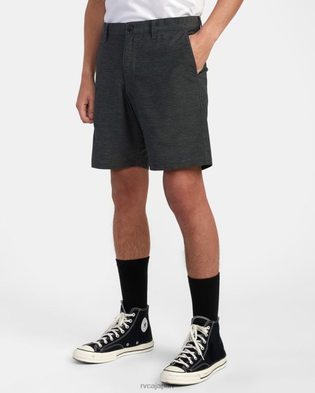 衣類 TP8J812 黒 RVCA 男性 ダガー チノ ハイブリッド ボードショーツ