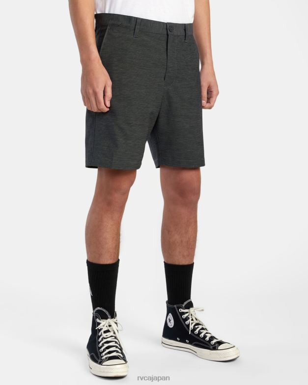 衣類 TP8J812 黒 RVCA 男性 ダガー チノ ハイブリッド ボードショーツ
