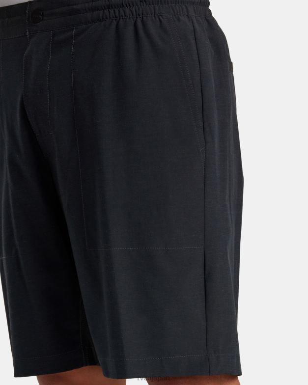 衣類 TP8J82 黒 RVCA 男性 オールタイムヘンプハイブリッド19ショーツ