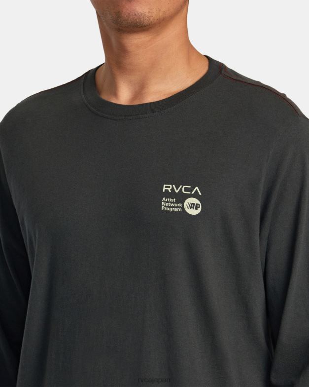 衣類 TP8J842 黒褐色 RVCA 男性 アンプ長袖Tシャツ