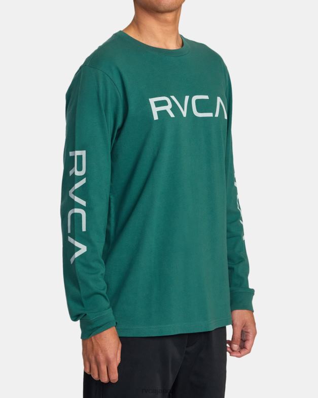 衣類 TP8J862 ハンターグリーン RVCA 男性 大きな長袖Tシャツ
