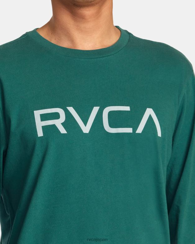衣類 TP8J862 ハンターグリーン RVCA 男性 大きな長袖Tシャツ