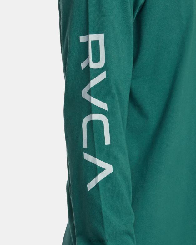 衣類 TP8J862 ハンターグリーン RVCA 男性 大きな長袖Tシャツ