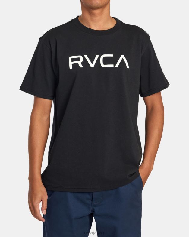 衣類 TP8J871 黒 RVCA 男性 ビッグデイシフトTシャツ