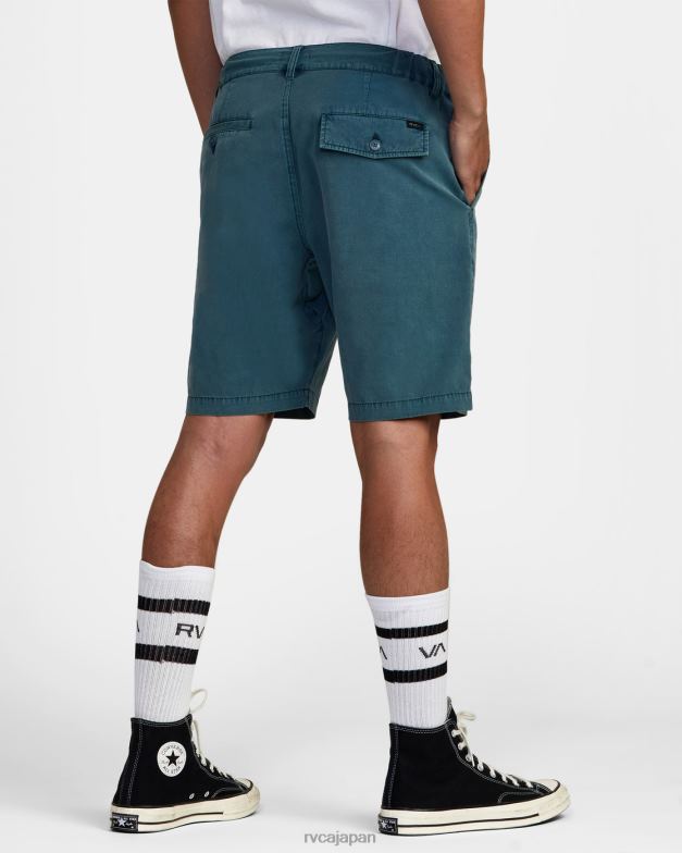 衣類 TP8J874 アヒルブルー RVCA 男性 オールタイム コースタル リンスド ハイブリッド 19 ショーツ