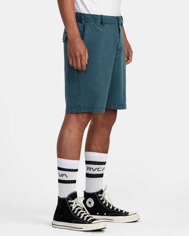 衣類 TP8J874 アヒルブルー RVCA 男性 オールタイム コースタル リンスド ハイブリッド 19 ショーツ