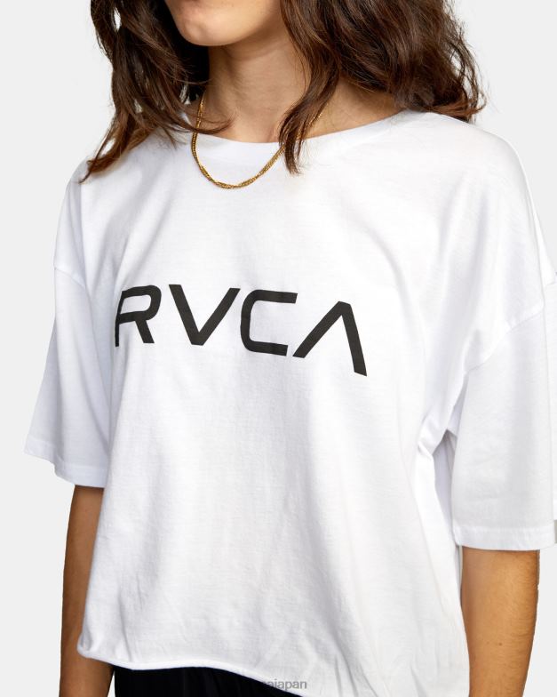 衣類 TP8J892 白 RVCA 女性 ビッグ半袖Tシャツ