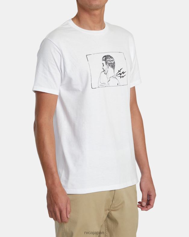 衣類 TP8J899 白 RVCA 男性 侮辱傷害ティー