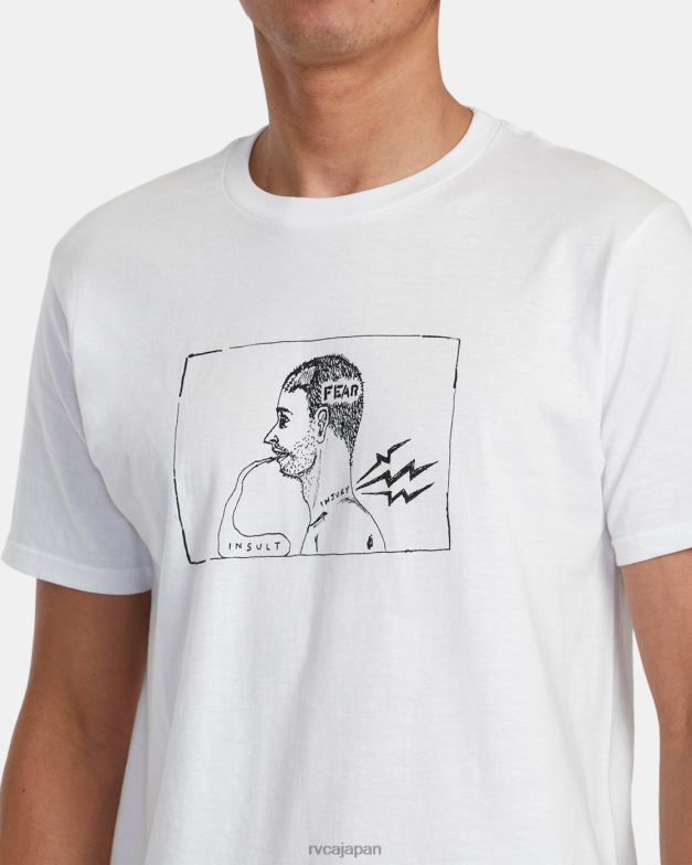 衣類 TP8J899 白 RVCA 男性 侮辱傷害ティー