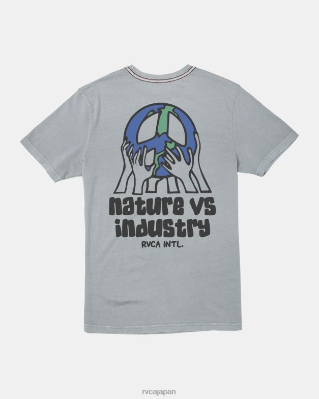 衣類 TP8J89 記念碑 RVCA 男性 アースコープTシャツ