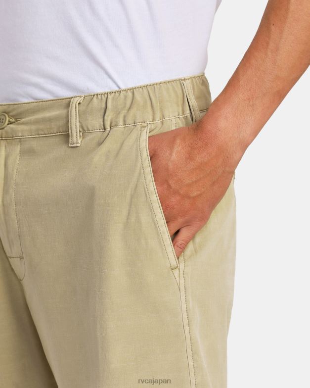 衣類 TP8J902 カーキ RVCA 男性 オールタイム コースタル リンスド ハイブリッド 19 ショーツ