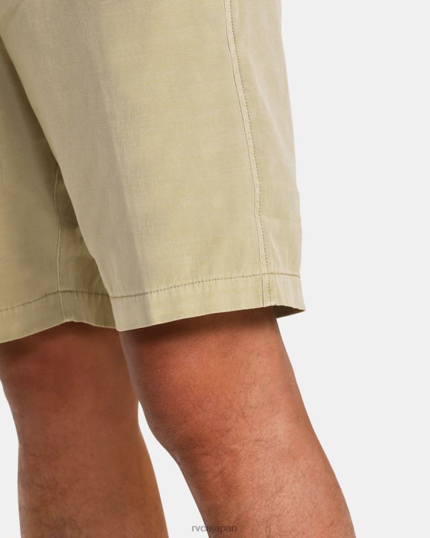 衣類 TP8J902 カーキ RVCA 男性 オールタイム コースタル リンスド ハイブリッド 19 ショーツ