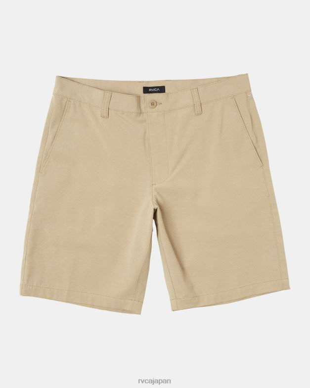 衣類 TP8J902 カーキ RVCA 男性 オールタイム コースタル リンスド ハイブリッド 19 ショーツ