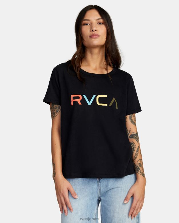 衣類 TP8J910 黒 RVCA 女性 ビッグティー