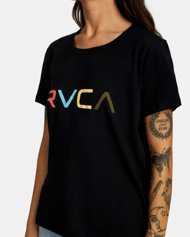 衣類 TP8J910 黒 RVCA 女性 ビッグティー