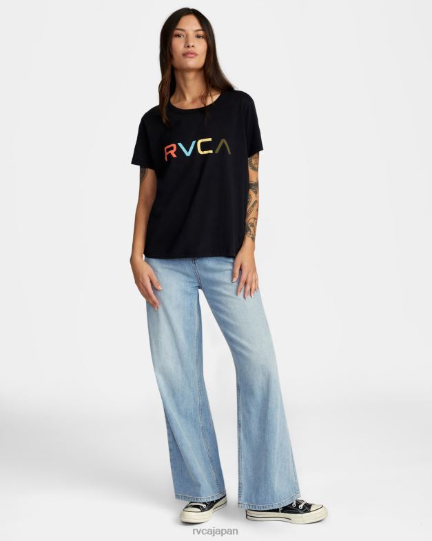 衣類 TP8J910 黒 RVCA 女性 ビッグティー