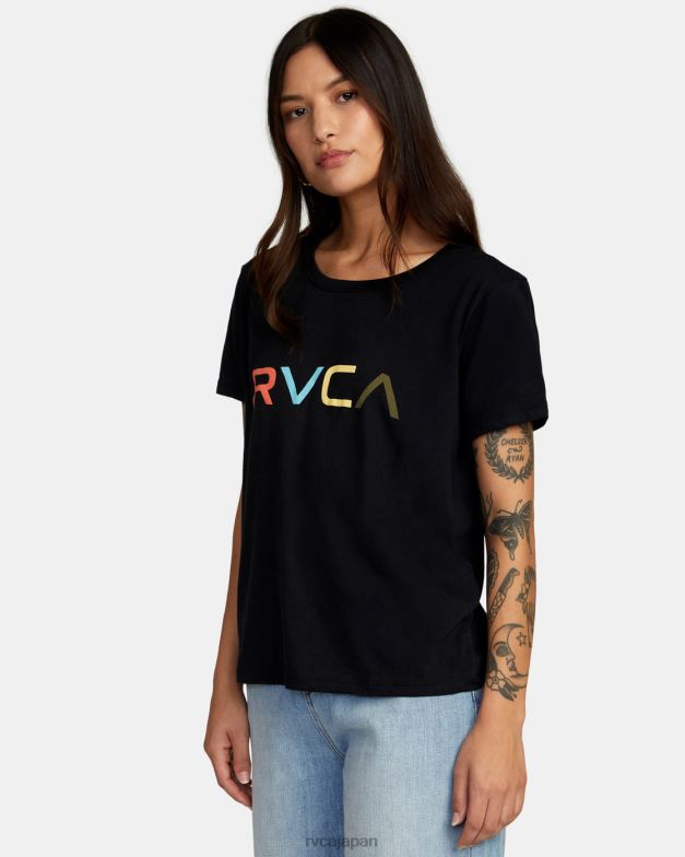衣類 TP8J910 黒 RVCA 女性 ビッグティー
