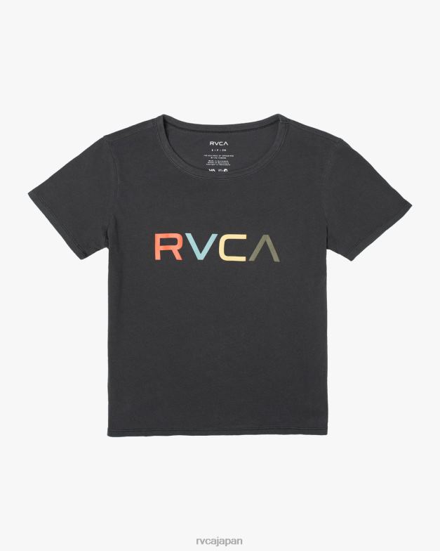衣類 TP8J910 黒 RVCA 女性 ビッグティー