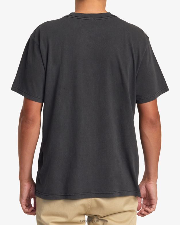 衣類 TP8J913 黒 RVCA 男性 夢の風景Tシャツ