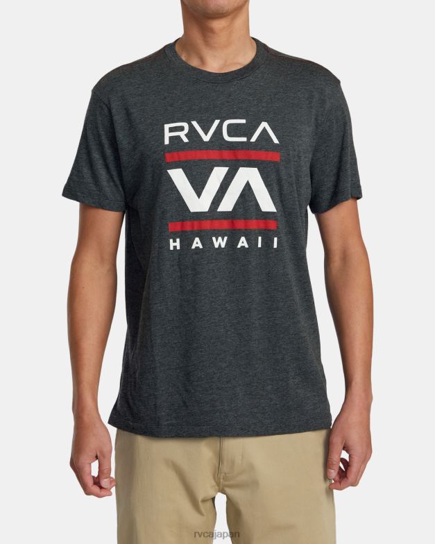 衣類 TP8J916 黒 RVCA 男性 アイランドラジオTシャツ