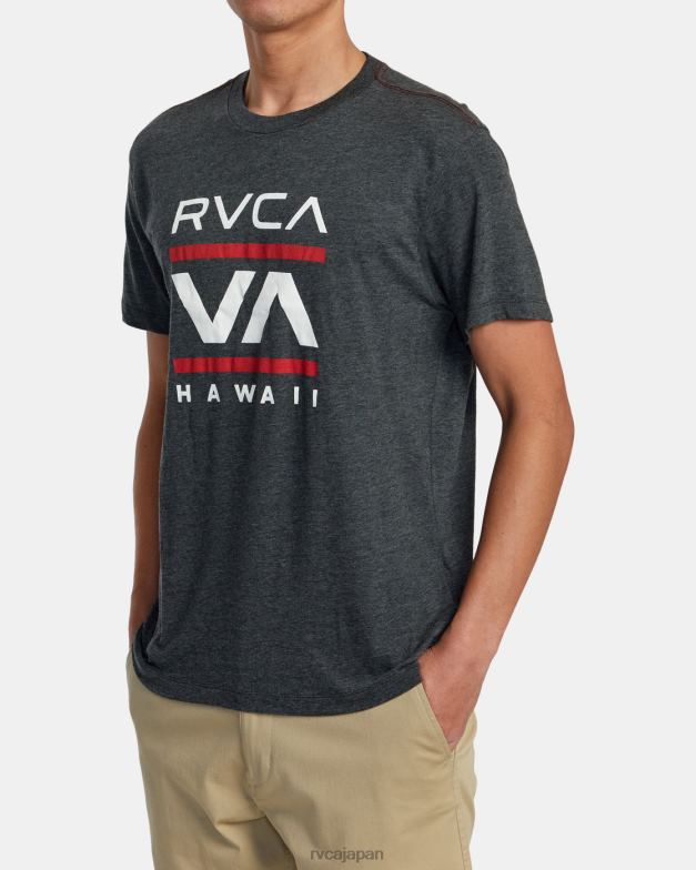 衣類 TP8J916 黒 RVCA 男性 アイランドラジオTシャツ