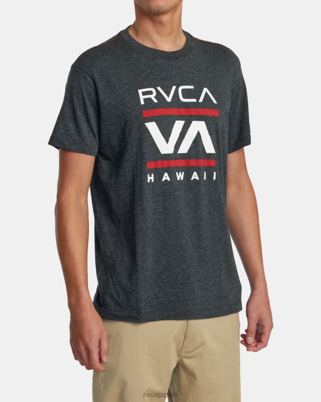 衣類 TP8J916 黒 RVCA 男性 アイランドラジオTシャツ