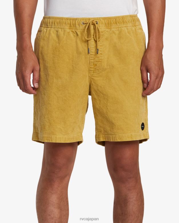 衣類 TP8J921 南の苔 RVCA 男性 エスケープ エラスティック ウエスト コーデュロイ ショーツ 17