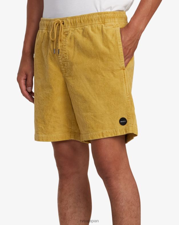 衣類 TP8J921 南の苔 RVCA 男性 エスケープ エラスティック ウエスト コーデュロイ ショーツ 17