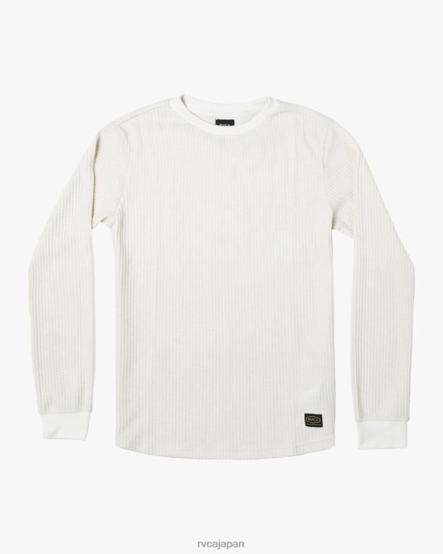 衣類 TP8J945 アンティークホワイト RVCA 男性 日勤長袖サーマルシャツ