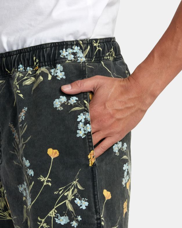 衣類 TP8J97 夜中 RVCA 男性 エスケーププリント エラスティックウエスト ウォークショーツ 17