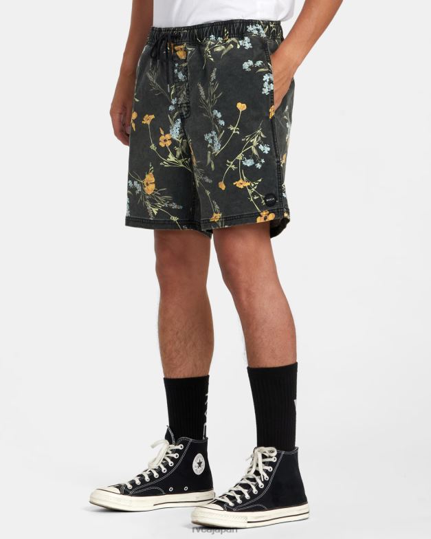 衣類 TP8J97 夜中 RVCA 男性 エスケーププリント エラスティックウエスト ウォークショーツ 17