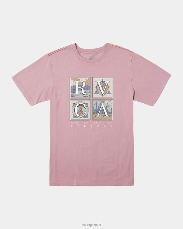 衣類 TP8J986 ラベンダー RVCA 男性 ナチュラルTシャツ