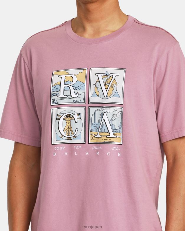 衣類 TP8J986 ラベンダー RVCA 男性 ナチュラルTシャツ