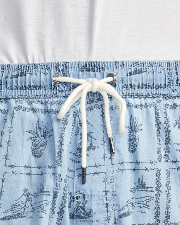 衣類 TP8J989 ウォッシュドデニム RVCA 男性 エスケープ シャンブレー伸縮性ショーツ