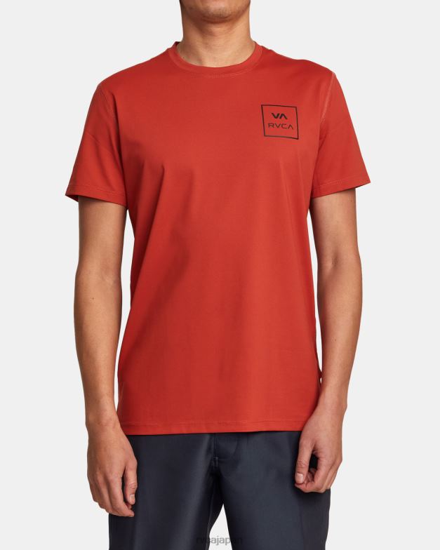 衣類 TP8J350 辰砂 RVCA ユニセックス 半袖ラッシュガード