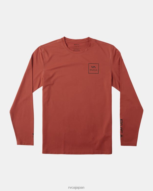 衣類 TP8J356 辰砂 RVCA ユニセックス 長袖ラッシュガード